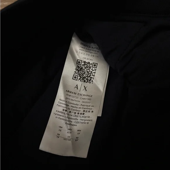 Armani Exchange Navy Logo Sweatpants - Picture 5 of 8